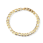 Figaro Chain Curb Bracelet